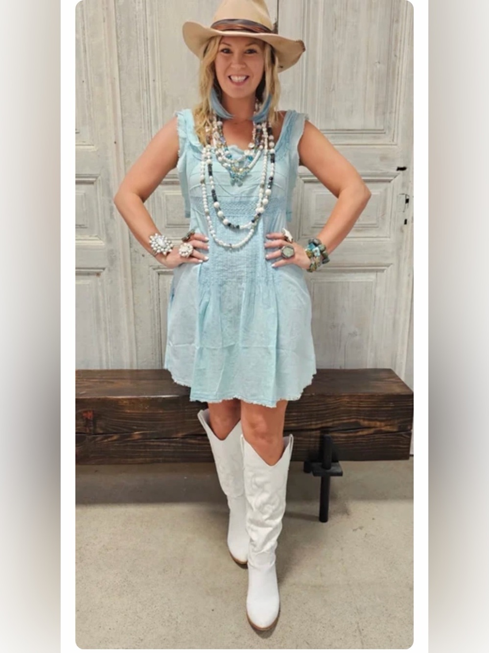 A Rare Bird Blue Joy Cami Top